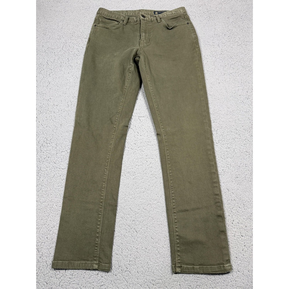 Roark Standard Slim Straight Jeans Mens 32x31 Green Stretch Denim HWY 133